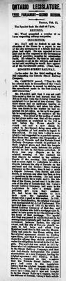 Ontario Scrapbook Hansard, 23 Feb 1877