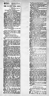 Ontario Scrapbook Hansard, 28 Feb 1877