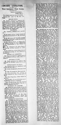 Ontario Scrapbook Hansard, 1 Feb 1878