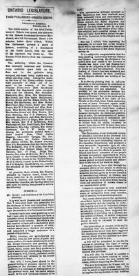 Ontario Scrapbook Hansard, 9 Jan 1879