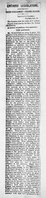 Ontario Scrapbook Hansard, 10 Jan 1879