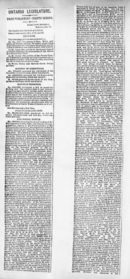 Ontario Scrapbook Hansard, 18 Feb 1879