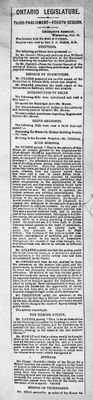 Ontario Scrapbook Hansard, 19 Feb 1879