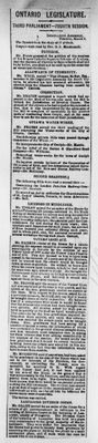 Ontario Scrapbook Hansard, 3 Mar 1879