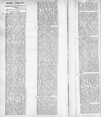 Ontario Scrapbook Hansard, 10 Feb 1880