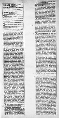 Ontario Scrapbook Hansard, 1 Mar 1880