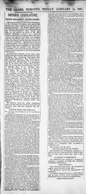 Ontario Scrapbook Hansard, 14 Mar 1880