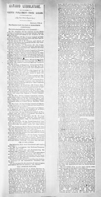 Ontario Scrapbook Hansard, 6 Feb 1882