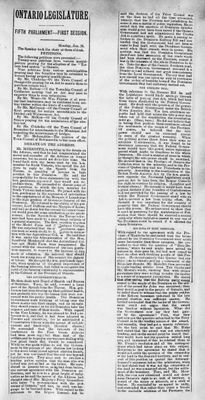 Ontario Scrapbook Hansard, 28 Mar 1882