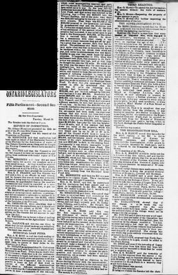 Ontario Scrapbook Hansard, 24 Mar 1885