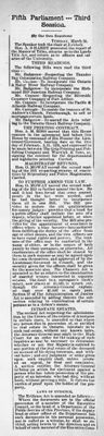 Ontario Scrapbook Hansard, 16 Mar 1886