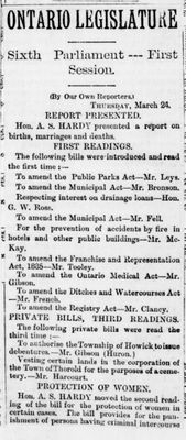 Ontario Scrapbook Hansard, 24 Mar 1887