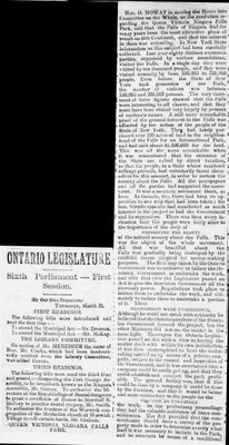 Ontario Scrapbook Hansard, 31 Mar 1887