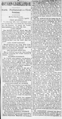 Ontario Scrapbook Hansard, 1 Apr 1887