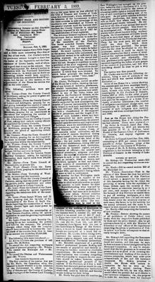 Ontario Scrapbook Hansard, 1 Feb 1889