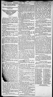 Ontario Scrapbook Hansard, 22 Feb 1889