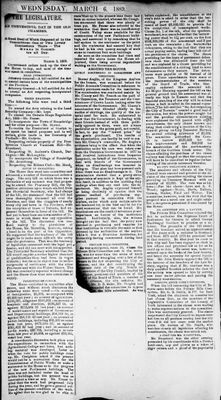 Ontario Scrapbook Hansard, 5 Mar 1889