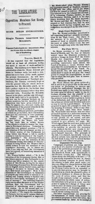 Ontario Scrapbook Hansard, 18 Mar 1891