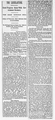 Ontario Scrapbook Hansard, 14 Apr 1891