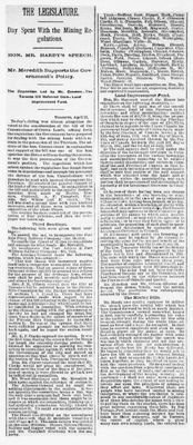 Ontario Scrapbook Hansard, 23 Apr 1891