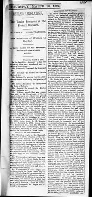 Ontario Scrapbook Hansard, 9 Mar 1892