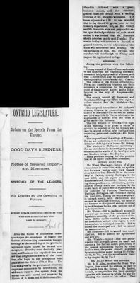 Ontario Scrapbook Hansard, 5 Apr 1893