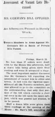 Ontario Scrapbook Hansard, 20 Mar 1896