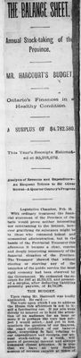 Ontario Scrapbook Hansard, 18 Feb 1897