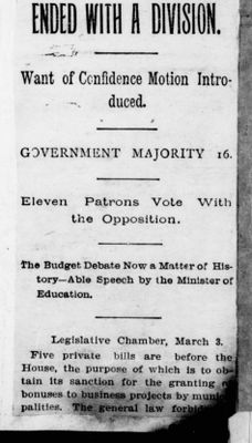 Ontario Scrapbook Hansard, 3 Mar 1897