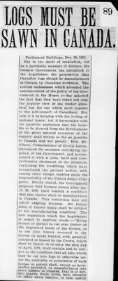 Ontario Scrapbook Hansard, 20 Dec 1897