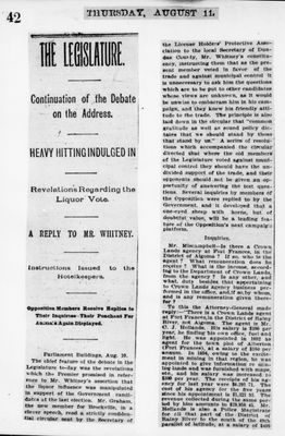 Ontario Scrapbook Hansard, 10 Aug 1898