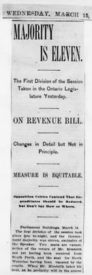 Ontario Scrapbook Hansard, 14 Mar 1899