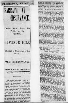 Ontario Scrapbook Hansard, 28 Mar 1899