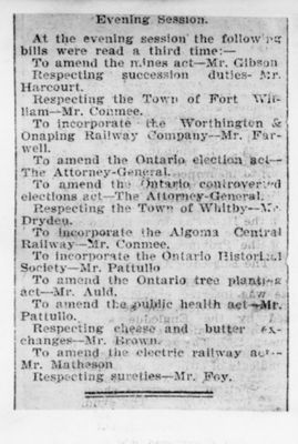 Ontario Scrapbook Hansard, 31 Mar 1899