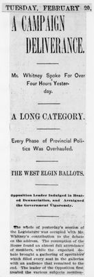 Ontario Scrapbook Hansard, 20 Feb 1900