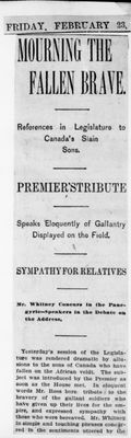 Ontario Scrapbook Hansard, 23 Feb 1900