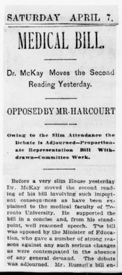 Ontario Scrapbook Hansard, 7 Apr 1900