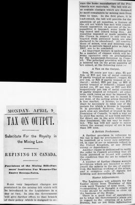 Ontario Scrapbook Hansard, 9 Apr 1900