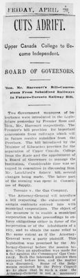 Ontario Scrapbook Hansard, 20 Apr 1900