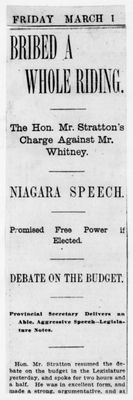 Ontario Scrapbook Hansard, 1 Mar 1901