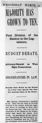 Ontario Scrapbook Hansard, 13 Mar 1901