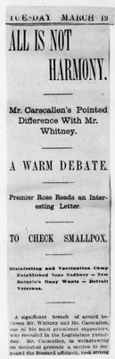 Ontario Scrapbook Hansard, 19 Mar 1901