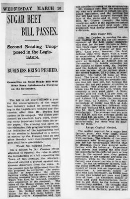 Ontario Scrapbook Hansard, 20 Mar 1901