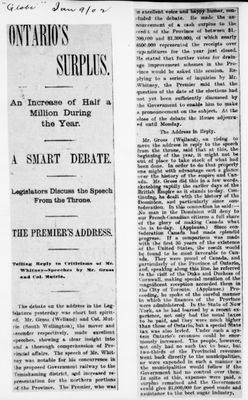 Ontario Scrapbook Hansard, 9 Jan 1902