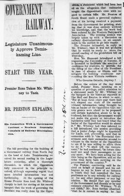 Ontario Scrapbook Hansard, 25 Feb 1902