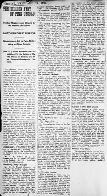 Ontario Scrapbook Hansard, 19 Feb 1904