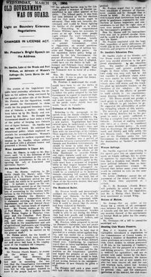 Ontario Scrapbook Hansard, 29 Mar 1905