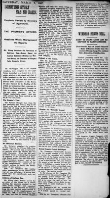 Ontario Scrapbook Hansard, 9 Mar 1907