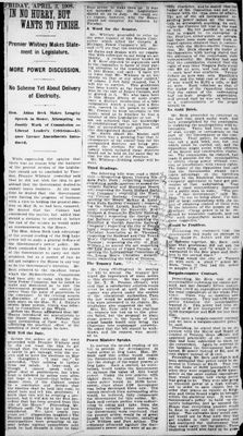 Ontario Scrapbook Hansard, 3 Apr 1908