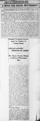 Ontario Scrapbook Hansard, 20 Feb 1914